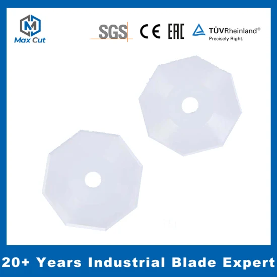 Lâmina octogonal de máquina de corte de tecido de caxemira de dupla face nanocerâmica