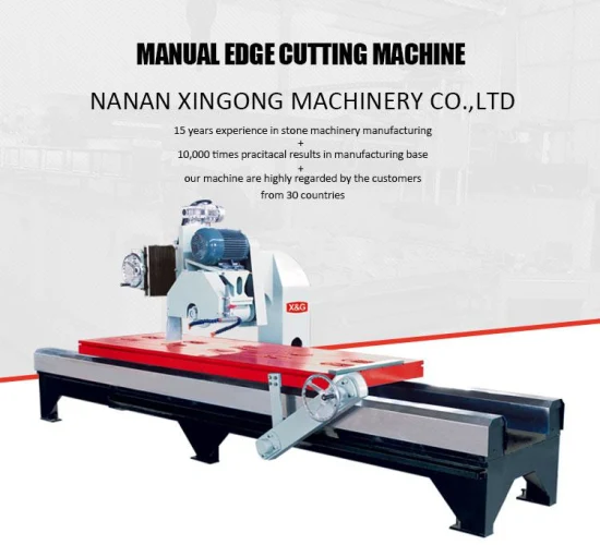 Xingong Machinery Hand Manual Quartzo Mármore Granito máquina de corte de azulejo com serra de pedra máquina de corte de bloco de inclinação de 45 graus