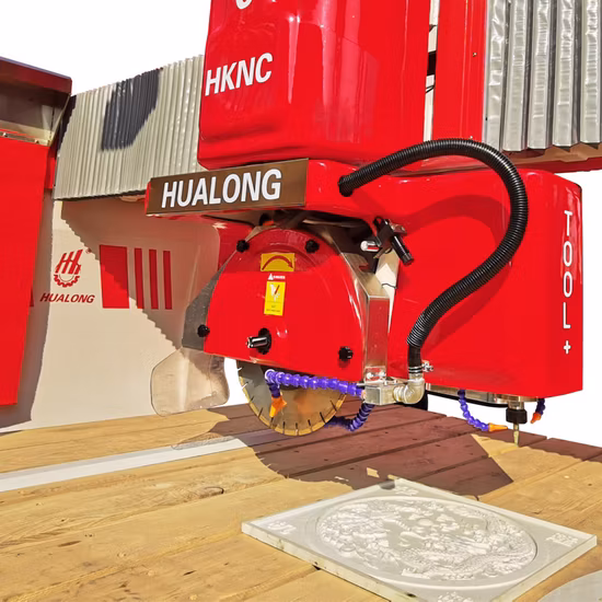 Fornecimento de fábrica Hualong Ponte de preço baixo viu máquina de corte de pedra com Siemens, Schneider Electric e outros acessórios de alta qualidade, como guia linear Hiwin