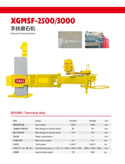 Máquina de polimento manual Laje de mármore de granito Máquina de moagem manual